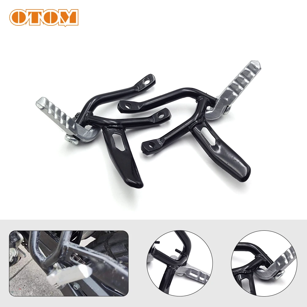 OTOM Motorcycle Accessories Rear Footrest Assembly Passenger Foot Pegs Pedals For YAMAHA Tricker XG250 2004-2018 Pit Dirt Bikes