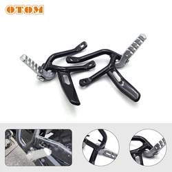 OTOM Motorcycle Accessories Rear Footrest Assembly Passenger Foot Pegs Pedals For YAMAHA Tricker XG250 2004-2018 Pit Dirt Bikes