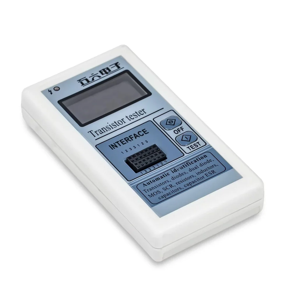 Portable M328 Transistor Tester for Diode Resistor Capacitor Inductor SCR MOSFET 6.9 x 13.3 x 2.4cm 122g 9V Battery Powered