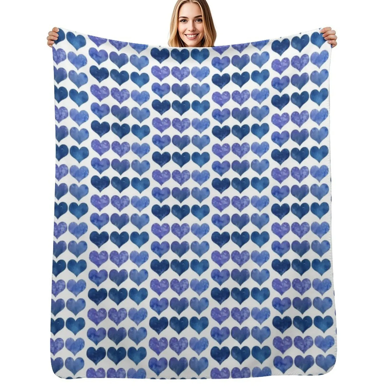 

Blue heart. Throw Blanket Quilt Single Kid'S For Baby Blankets