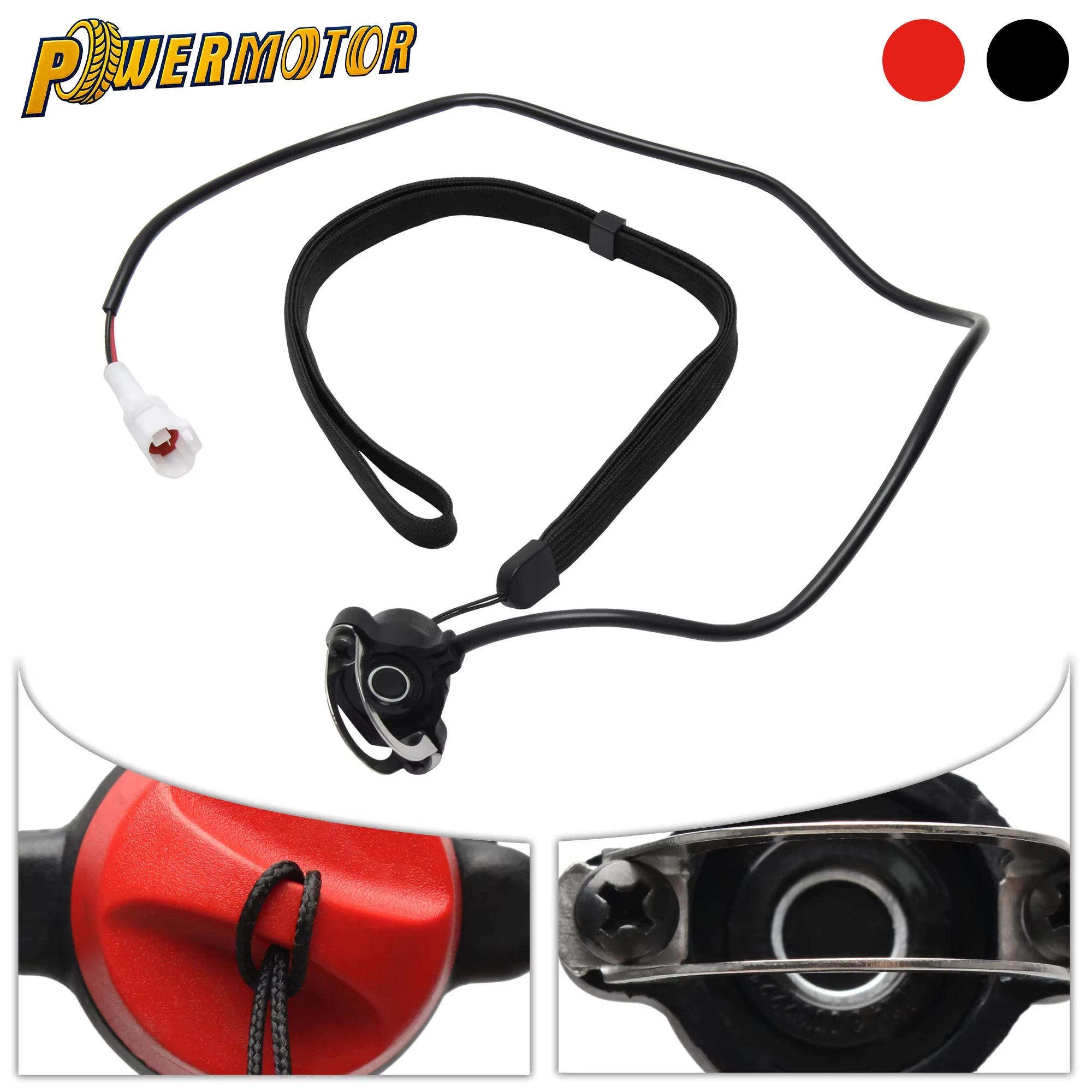 

Universal Motorcycle Dirt Pit Bike ATV Magnetic Engine Kill Switch Emergency Stop Switch With Wrist Strap Safety Kill Switch