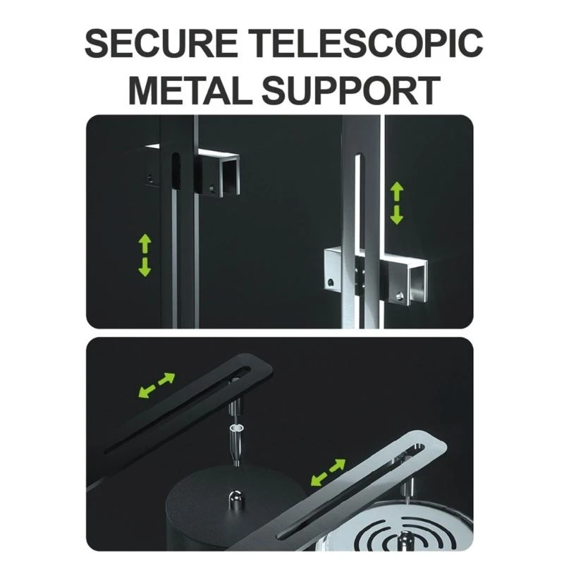 Durable Aluminum Aquariums Light Fixtures Bracket for Home and Office Use Adjustable Fish Tanks Hanging Light Support Rack 87HA