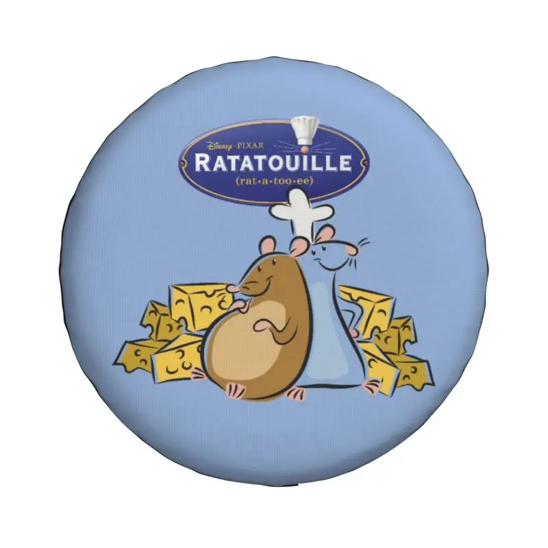 Custom Cartoon Ratatouille Tire Cover 4WD 4x4 Trailer Spare Wheel Protector for Prado Pajero Jeep 14