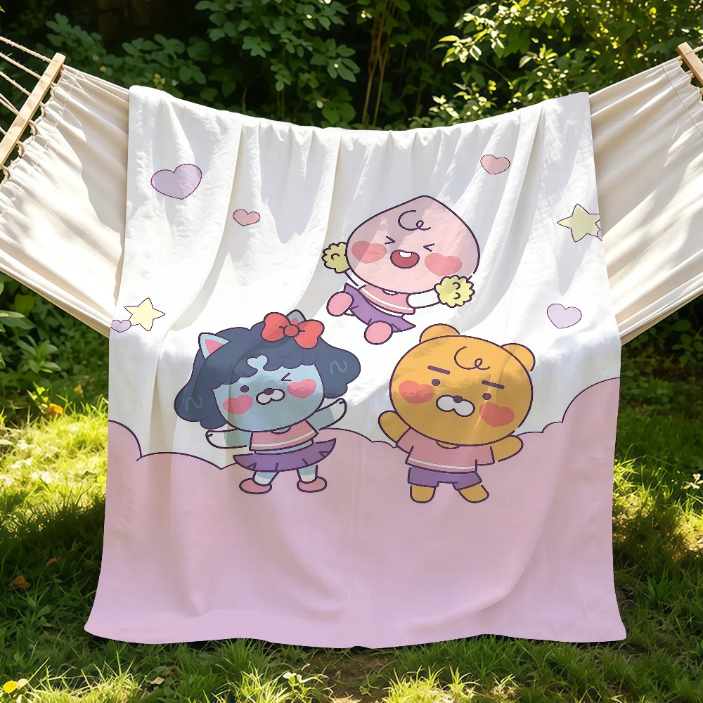 Cartoon K-KAKAO CUTE F-FRIENDS Blanket Suitable For Sofas Beds Offices Cars Outdoor Travel An Ideal Gift For Friends Family