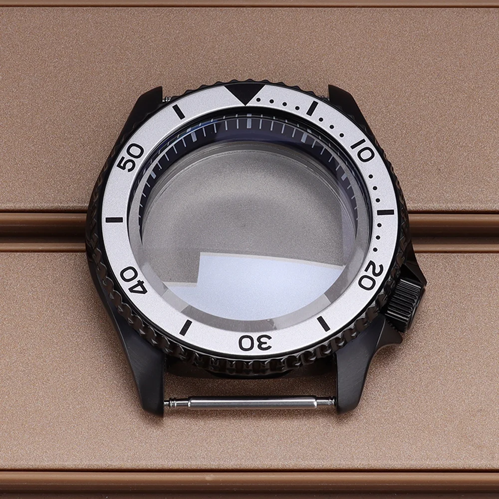 Sapphire Glass 42mm Men Watch Case Black/Blue/Green chapter Ring For NH35 NH36 NH38 Movement 28.5mm Dial Mod SKX Watch Accessory