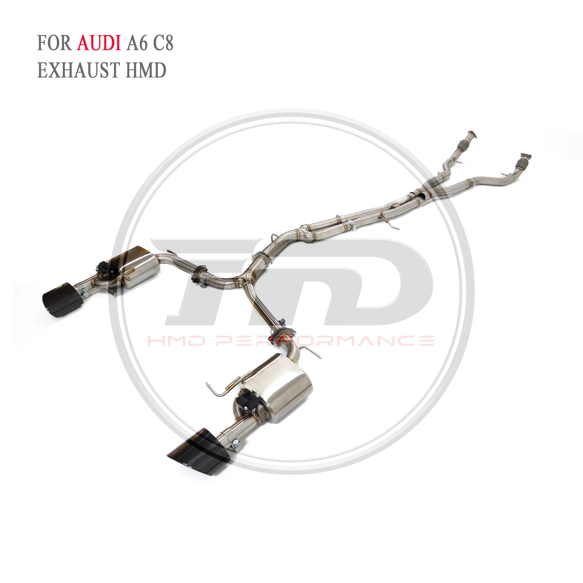 

HMD Exhaust System High Flow Performance Catback for Audi A6 C8 Upgrate RS6 Car Accessories with Valve and Front Pipe