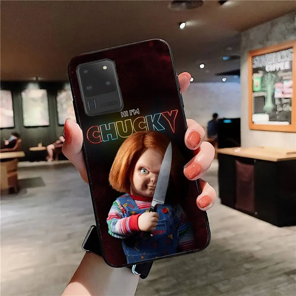 Funda de teléfono Horror Chucky Doll para Samsung S 24 Fe 25 Ultra Plus 20 Lite 21 30 22 23 24 22 Ultra 5G Fundas