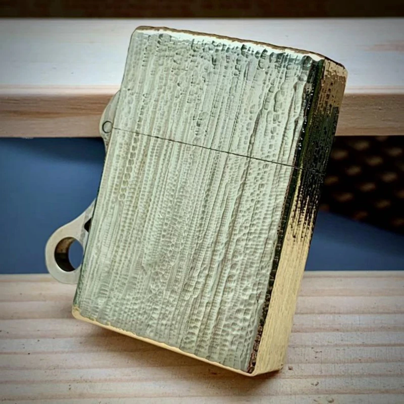 EDC Brass Square Box Large Hinge Thick Shell Windproof Gift Hiking Handle Outdoor Camping Portable Tools