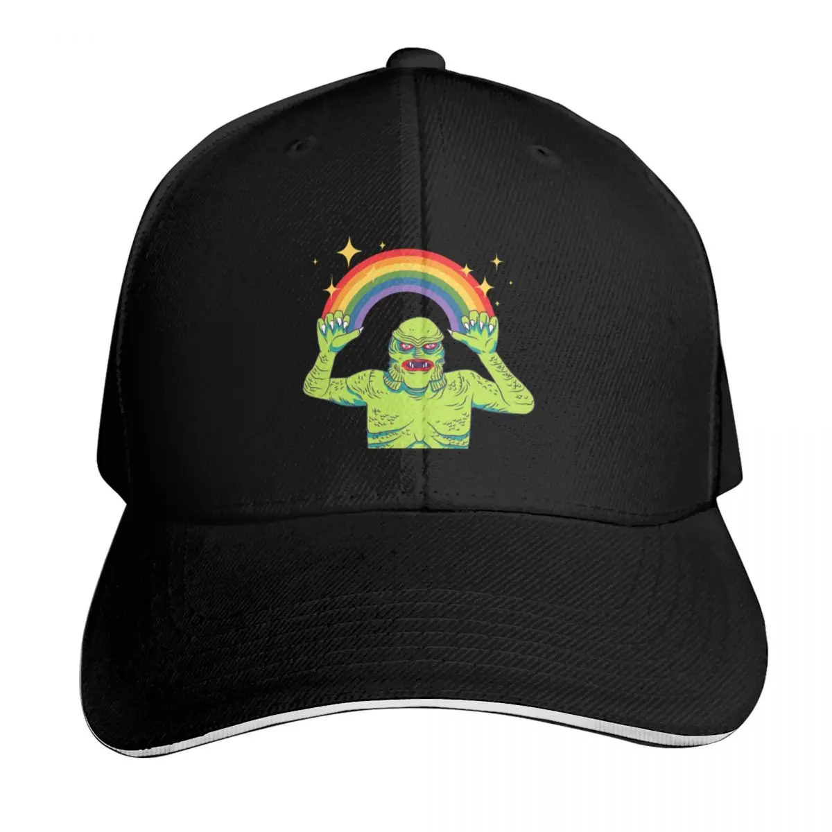 Creature from the Rainbow Lagoon Baseball Cap Casual Daily Wear Quick Dry Performance Cotton Twill Breathable