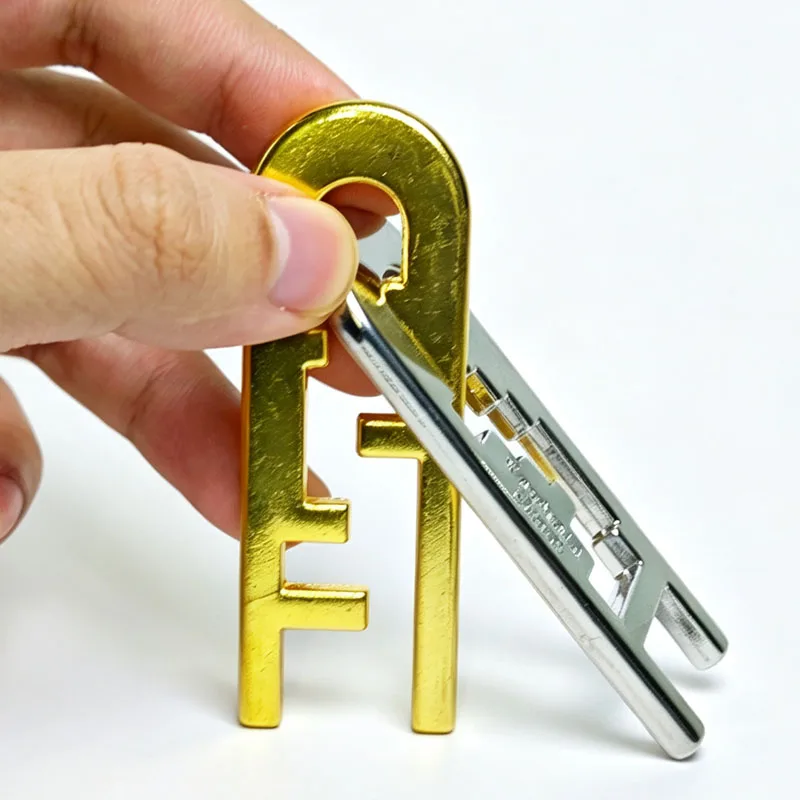 Magic Ladder Lock Cast Keyhole Difficult Metal Brain Teaser Puzzles IQ Taest Mind Challenge Educational Toys For Kids & Adults