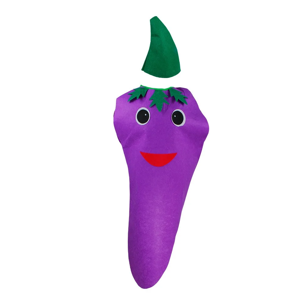 

Food Fruit Veggie Costume Performance Stage Pumpkin Cloak Children Cosplay Costume Cartoon Design Doll Role-playing