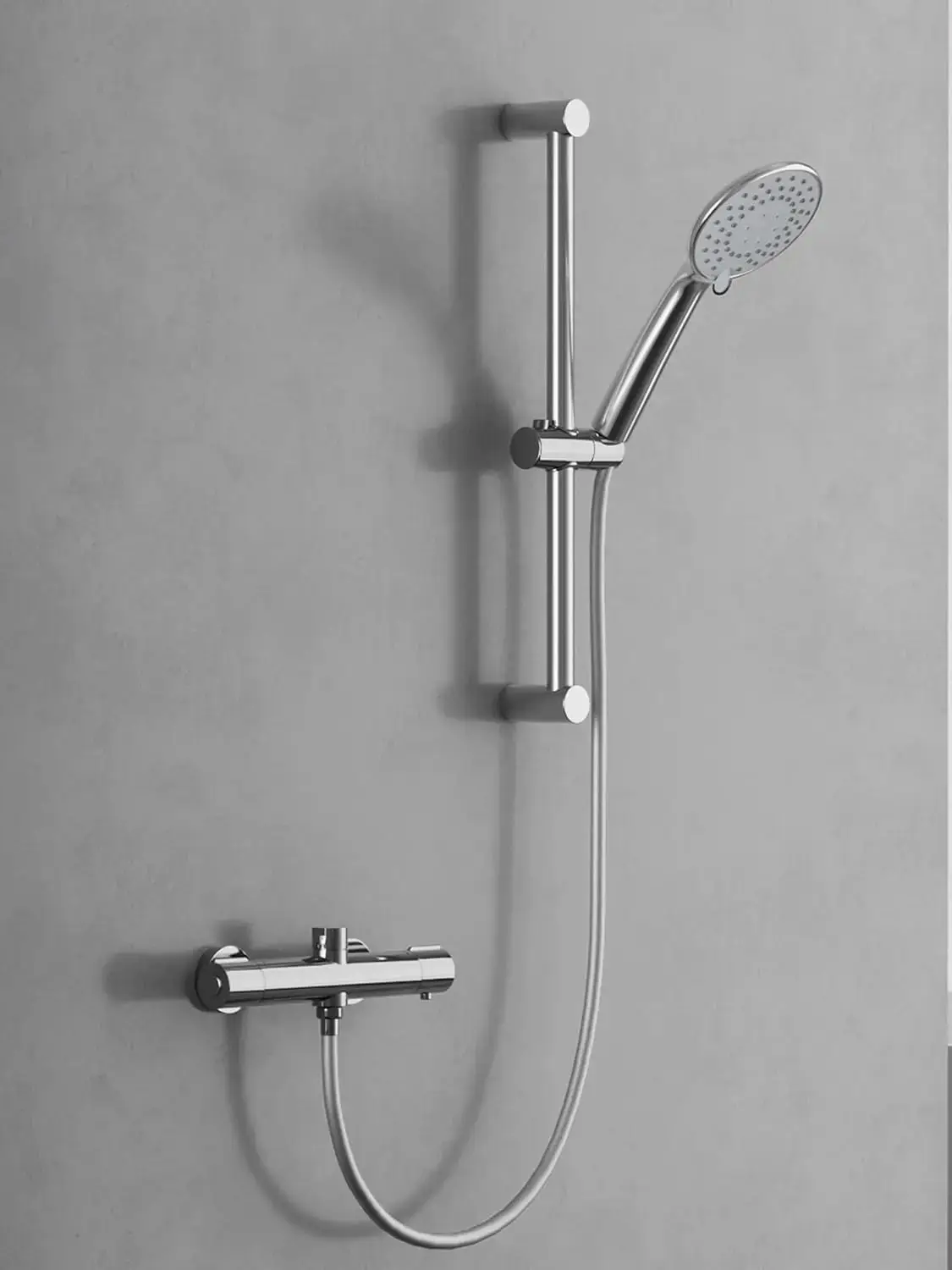 Badezimmer-Duscharmatur Wandmontierte Badewannenmischer Thermostatische Badewannen-Duschsystem-Garnitur mit 3 Modi Regendusche Handbrause