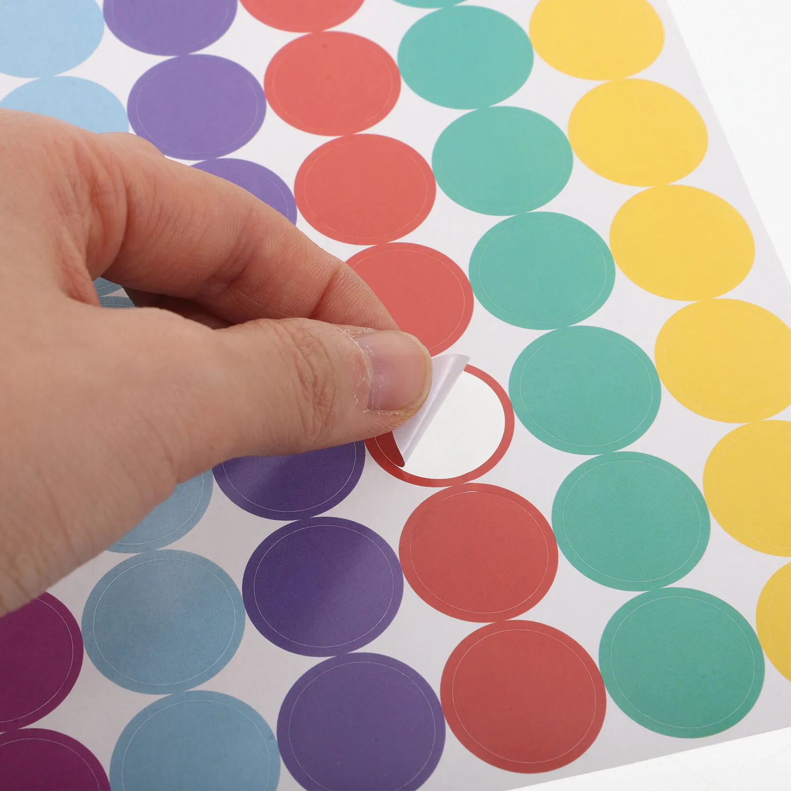 20 Sheets Multicolor Dot Stickers 10 Colors Circle Labels for Color Coding DIY Marking School Projects and Organizing Supplies