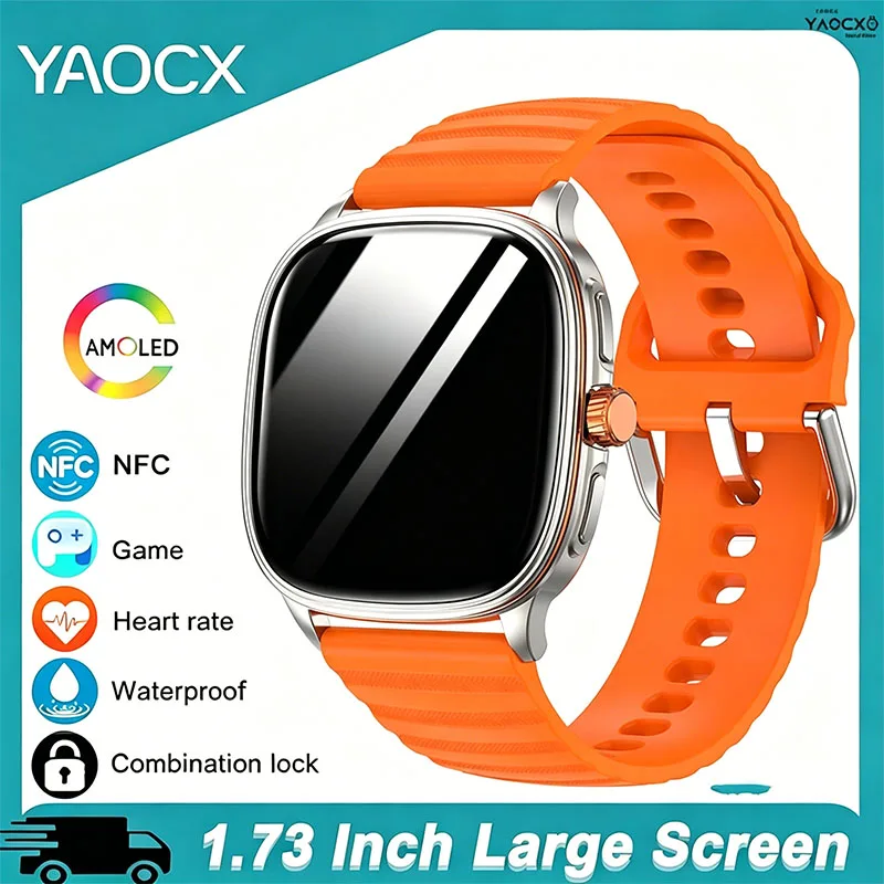 YAOCX HK73 AMOLED Smartwatch Man Woman Sports Fitness Tracke