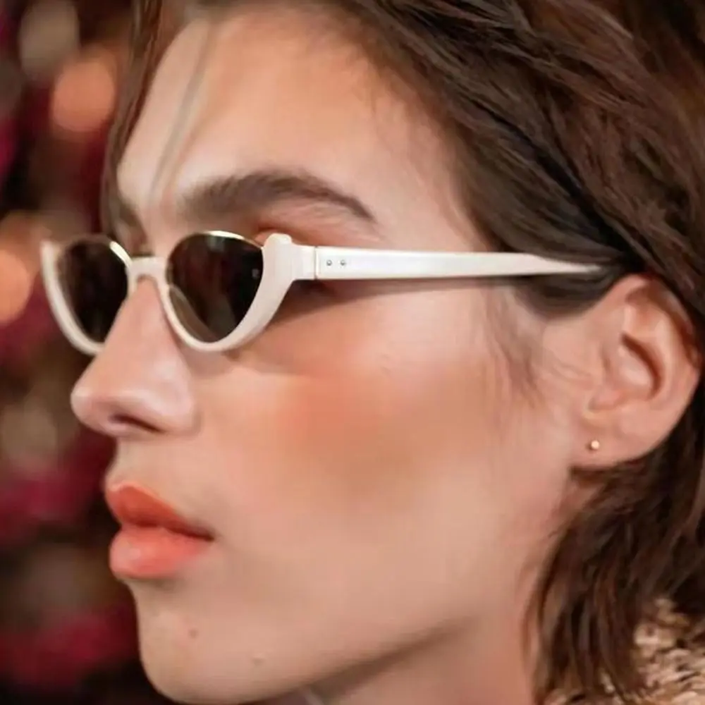 Fashion Small Eyewear Shades Sun Glasses Cat Eye Sunglasses Half-frame
