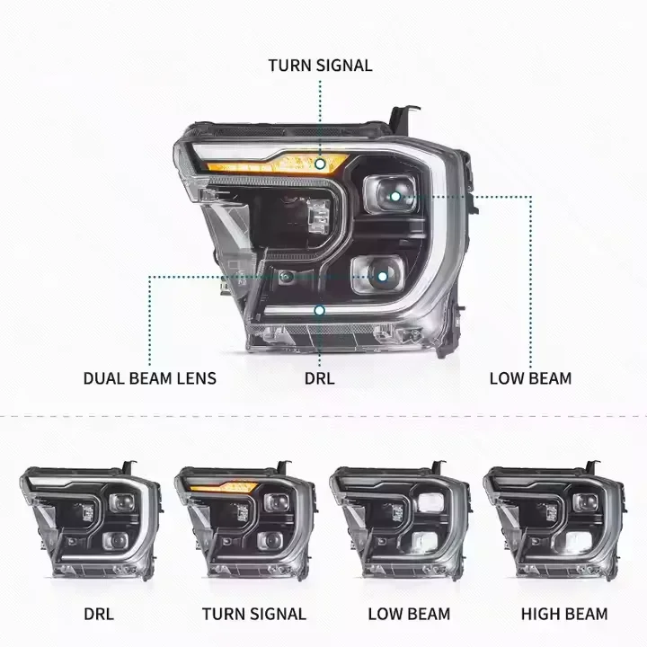 VLAND High Quality 2022-UP for Ranger LED Headlight New 6500K Color Temperature 24V Voltage
