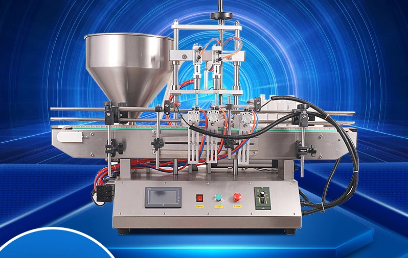 Automatic pneumatic filling machine, cream and liquid dual-purpose filling machine, cosmetics, honey essential oil cream