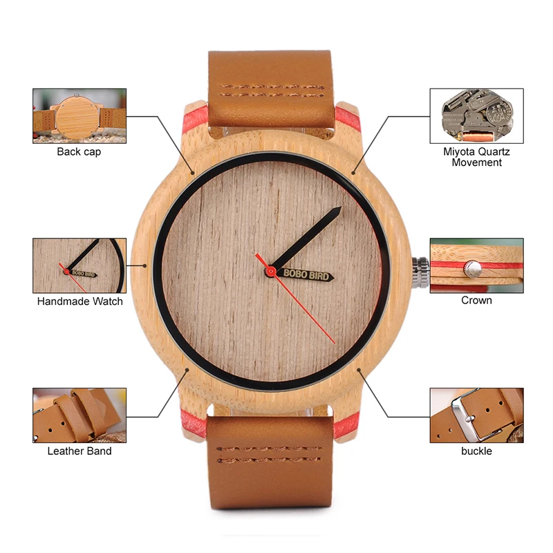 BOBO BIRD Wood Watch for Men and Women Unisex Lightweight Handcrafted Wooden Watches Limited Time Offer Customized