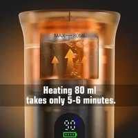 Machine à café expresso portable sans fil DENOKIN pour voiture et camping, réservoir d'eau de 80 ml, affichage numérique, machine à café de voyage 3 en 1 pour capsules et poudres 3