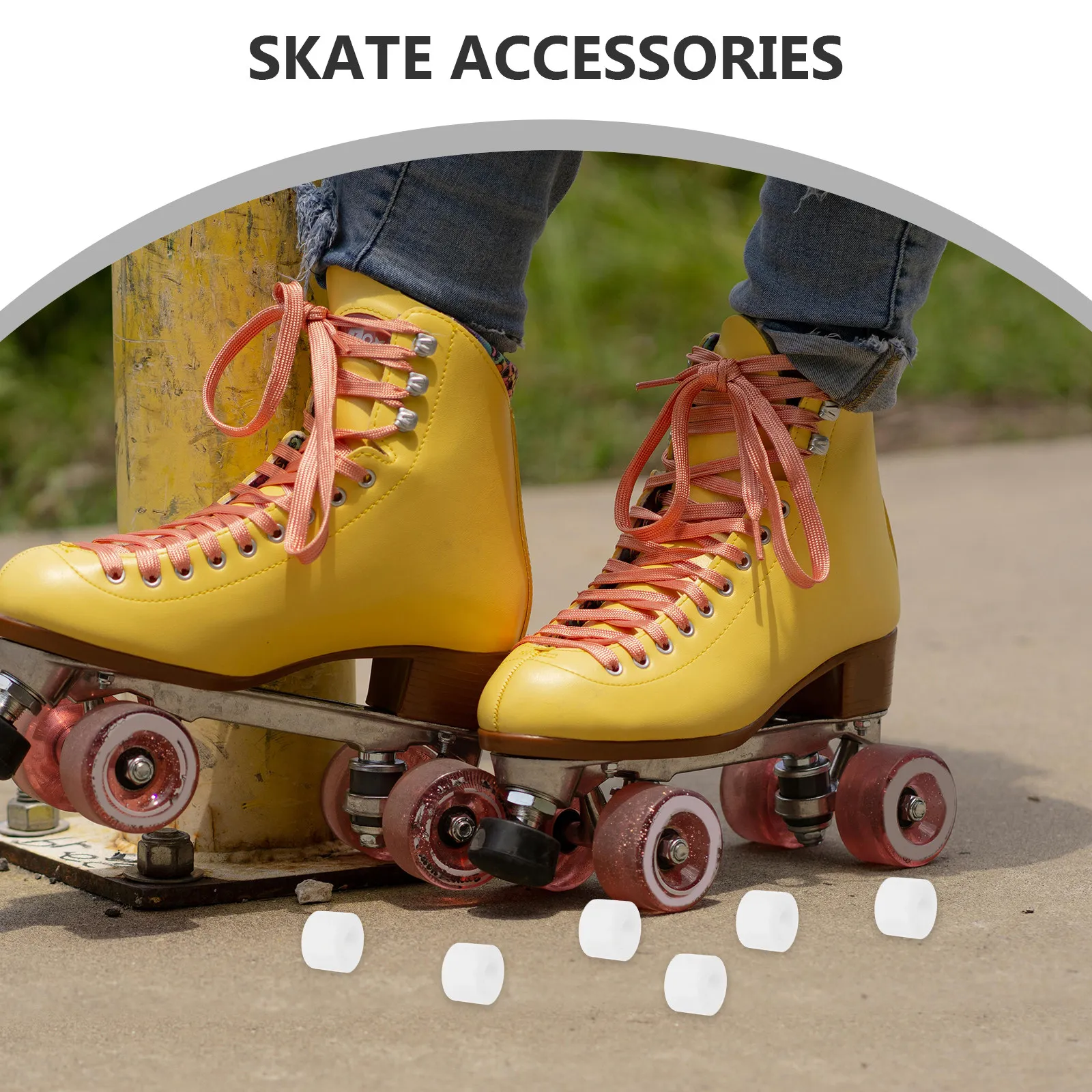 

10 шт. амортизирующих накладок для роликовых коньков и скейтбордов, белые полиуретановые втулки для комплекта амортизаторов, для занятий спортом на открытом воздухе