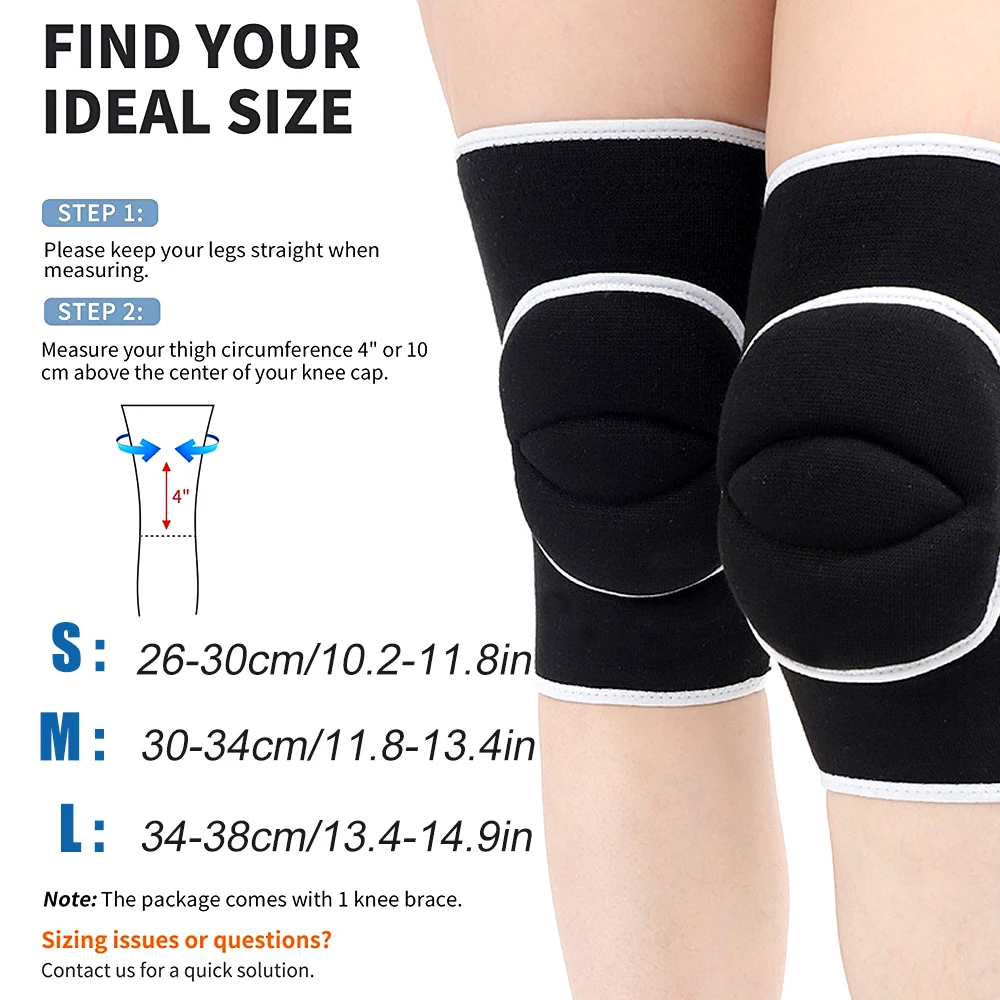 MTATMT 1Pair Sports Compression Knee Pads Dancing Knee Protector Thickened Sponge Knee Brace Support for Volleyball Yoga Ballet