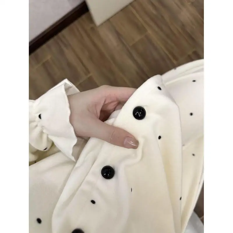 ملابس نوم دافئة مخملية بوديان للنساء في الخريف والشتاء، سترة صوفية بسيطة وسميكة، سراويل طويلة، أكمام طويلة، ملابس منزلية