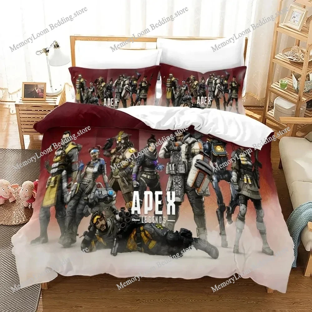 

3D Print APEX Legends Bedding Set Duvet Cover Bed Set Quilt Cover Pillowcase Comforter king Queen Size Boys Adult Bedding Set
