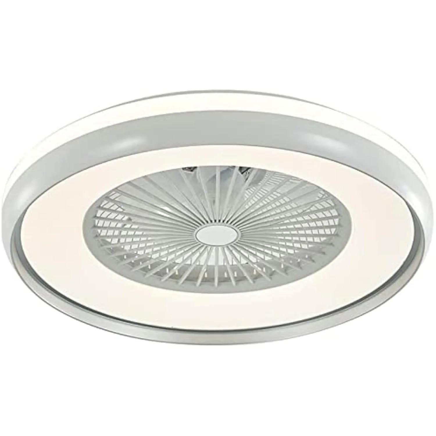 

Modern Dimmable Ceiling Fan with LED Light 20" Semi Flush Mount Chandelier Fan Remote Control 3 Colors 3 Speeds