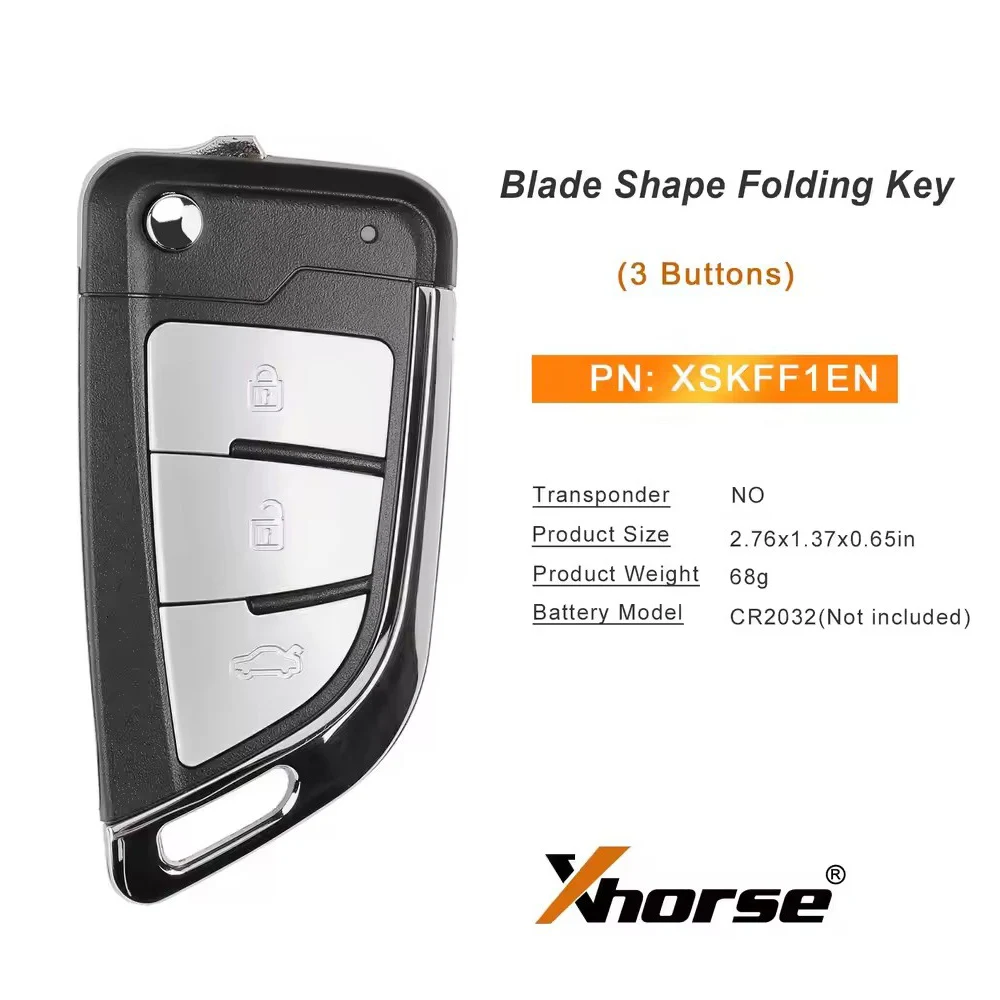 1pcs/lot Xhorse XSKFF1EN VVDI Smart key 3 Button Universal Remote Flip Key with Proximity Function for VVDI2 VVDI Key Tool