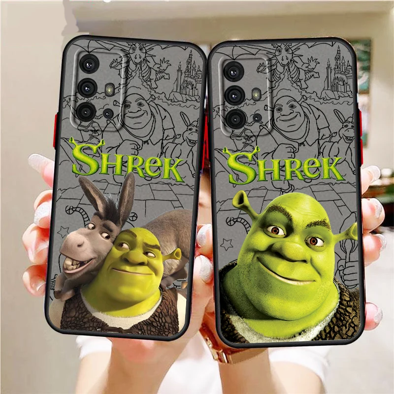 Movie Anime S-Shreks Art Frosted Translucent For Samsung Galaxy S24 S23 S22 S21 S20 FE S10 S9 S8 Plus Ultra Pro 5G Back