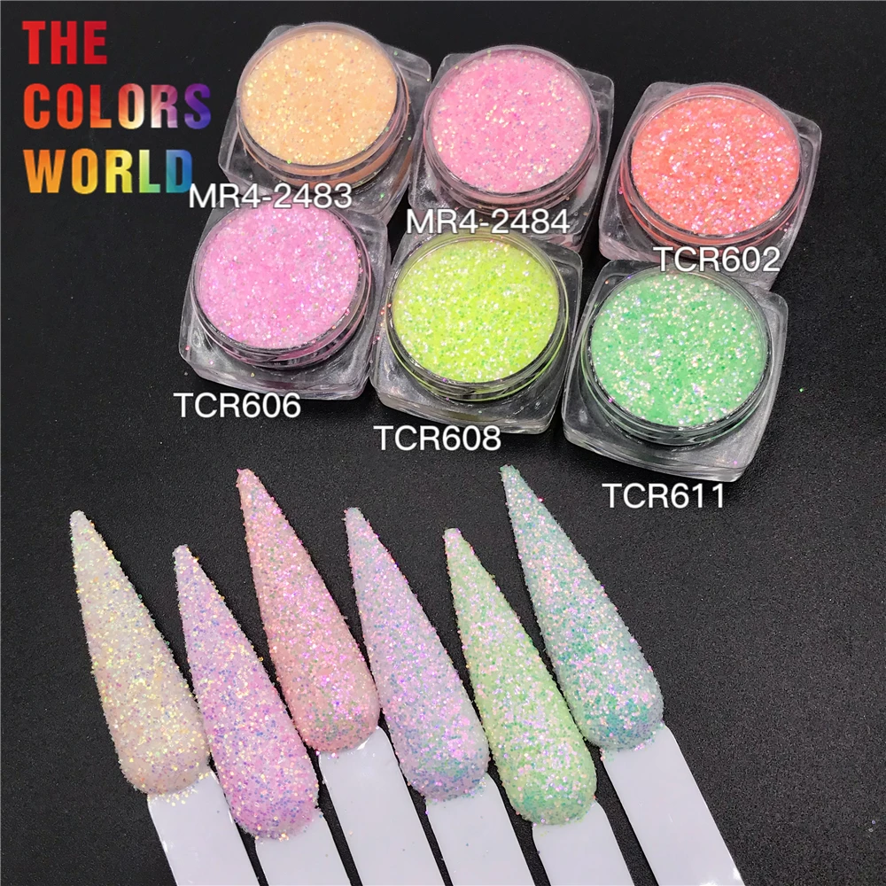 TCT-714  Iridescent Rainbow Candy Colors Nail Glitter Decoration Manicure uñas Tumbler Resin Craft Festival Accessories Supplier