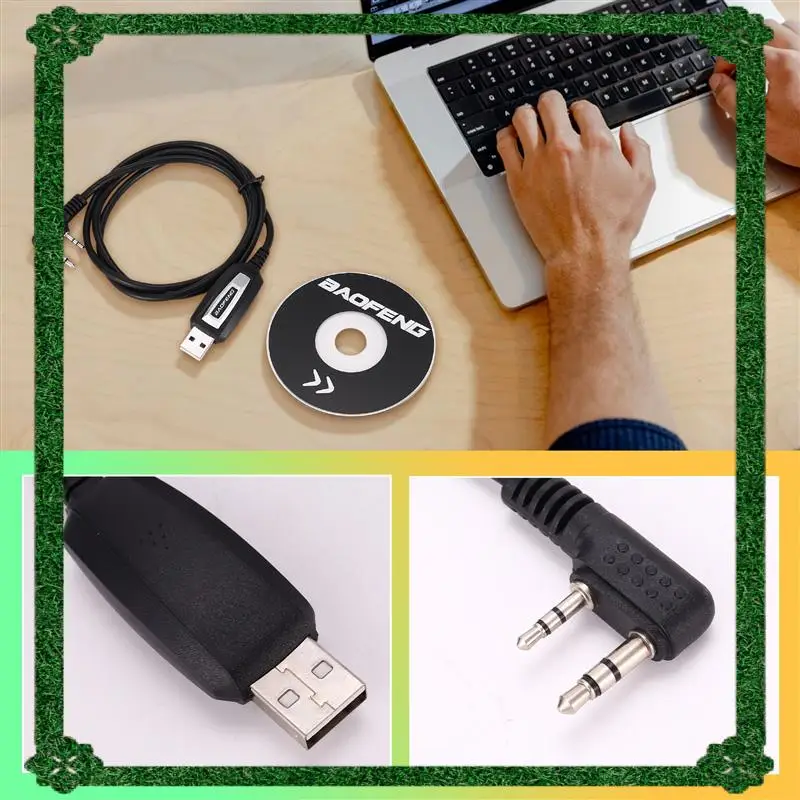 24-Hour Delivery Baofeng USB Programming Cable + Driver CD For Two Way Radio UV-5R BF-888S BF-F8