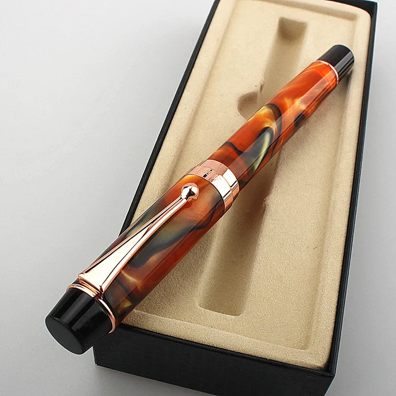 Imagem -06 - Luxo X2068 Extra Fino Fino 0.5 Milímetros Nib Fountain Pen Escolha da Cor Acrílico Tamanho Grande Escrita da Pena