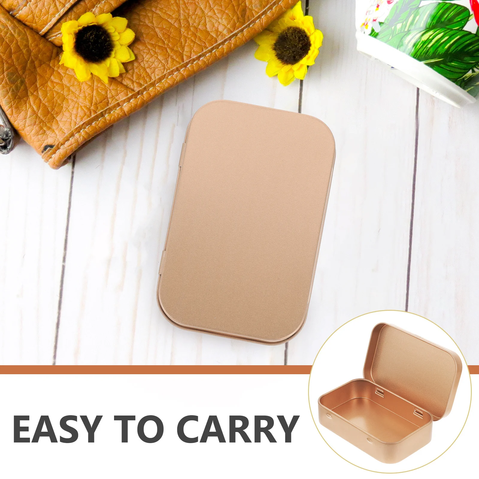 

6Pcs Delicate Tinplate Candy Cases Practical Decorative Festivals Parties Sweets Earrings Rings Storage Container