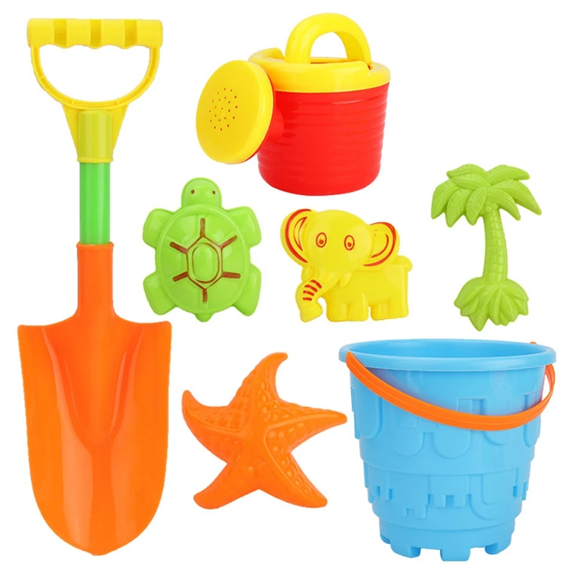 

Summer Soft Baby Beach Toys Kids Bath Play Sandbox Set Beach Party Watering Can Bucket Sand Molds Toys Water Game