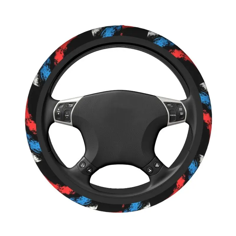 Russia Flag Russian Pride Steering Wheel Covers Universal 15 inch Women Soft Steering Wheel Protector for Sedan Car Accessories