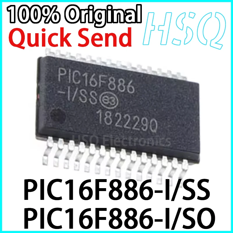 

1PCS Original PIC16F886-I/SS SMT SSOP-28 PIC16F886-I/SO SOP28 8-bit Microcontroller MCU Microcontroller Chip