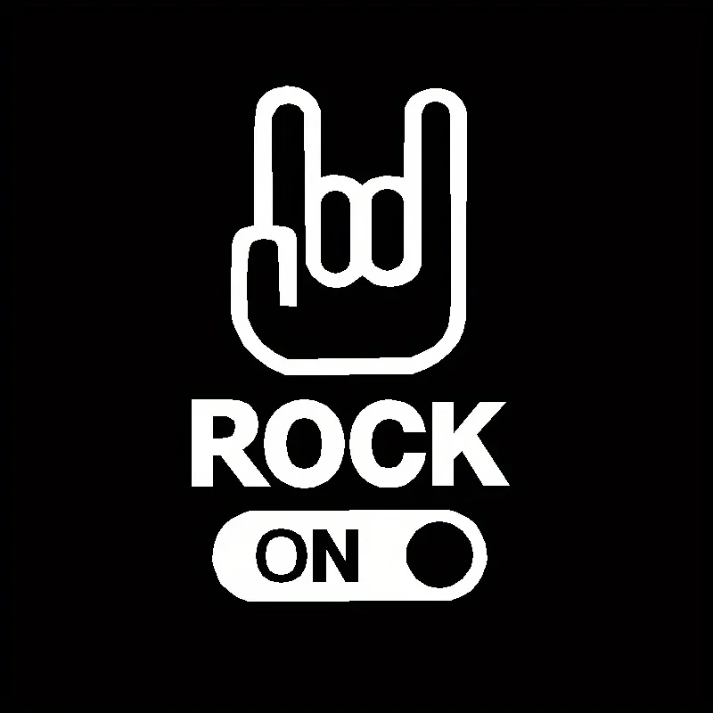 1 قطعة ملصق لفتة اليد الصخرية (ألوان متعددة/ليزر عاكس) 15 سنتيمتر ملصق مضاد للمياه للسيارة المحمول ديكور عالي التصاق