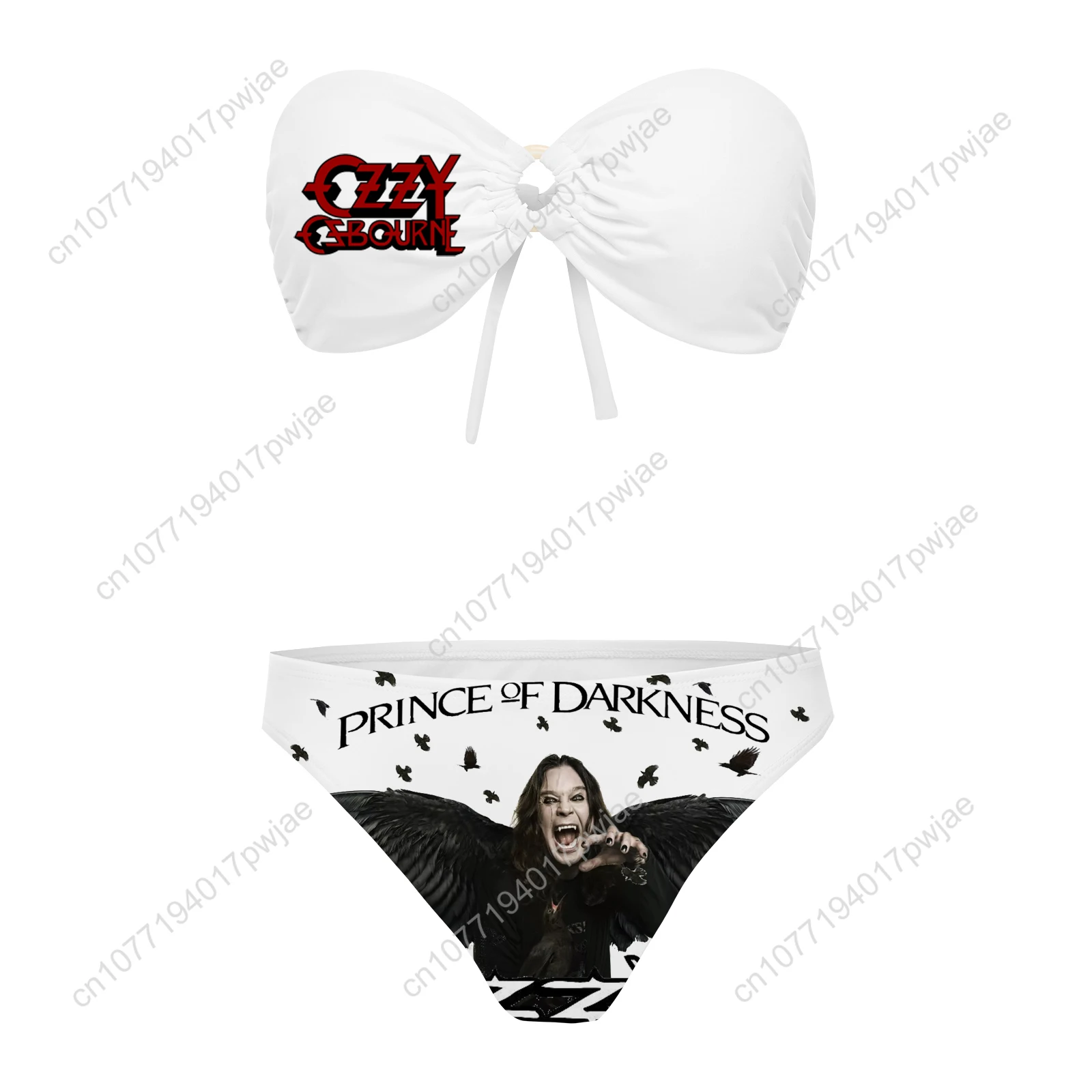 Ozzy Osbourne Rock Band Strapless Swimsuit Women Bathing Suits Fashion Swimwear Pool Party Beach Sexy Bikini Customize Beachwear