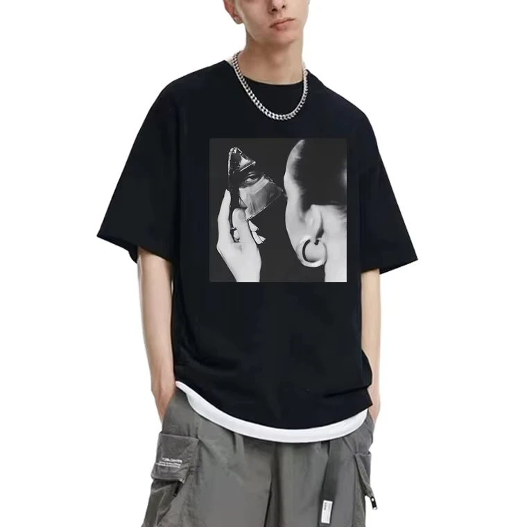 المرأة عادية المتضخم تي شيرت مغني الراب Mf Doom Sade Sadevillain نمط الأبدي تي شيرت الهيب هوب ريترو 90s الراب تي شيرت Y2k