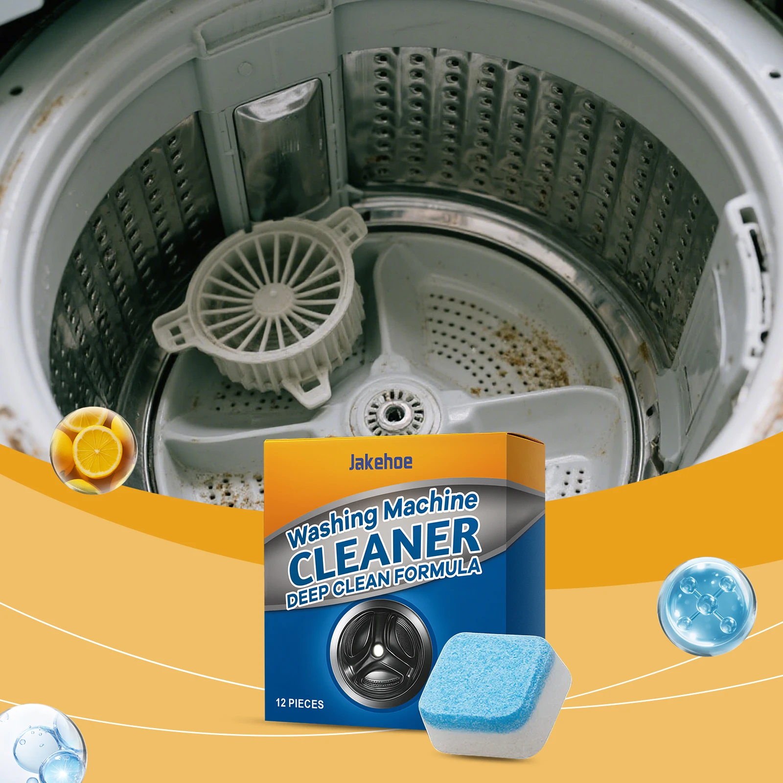 

Washing Machine Cleaner Tablets Effectively Breaking down Stubborn Stains Descaling Removing Odor Laundry Machine Cleaning Agent