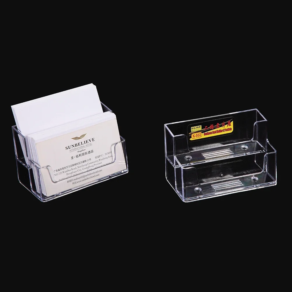 Visiting Card Business Card Holder Accessories Card Case Display Easels For Exhibitions Office Plastic Brand New