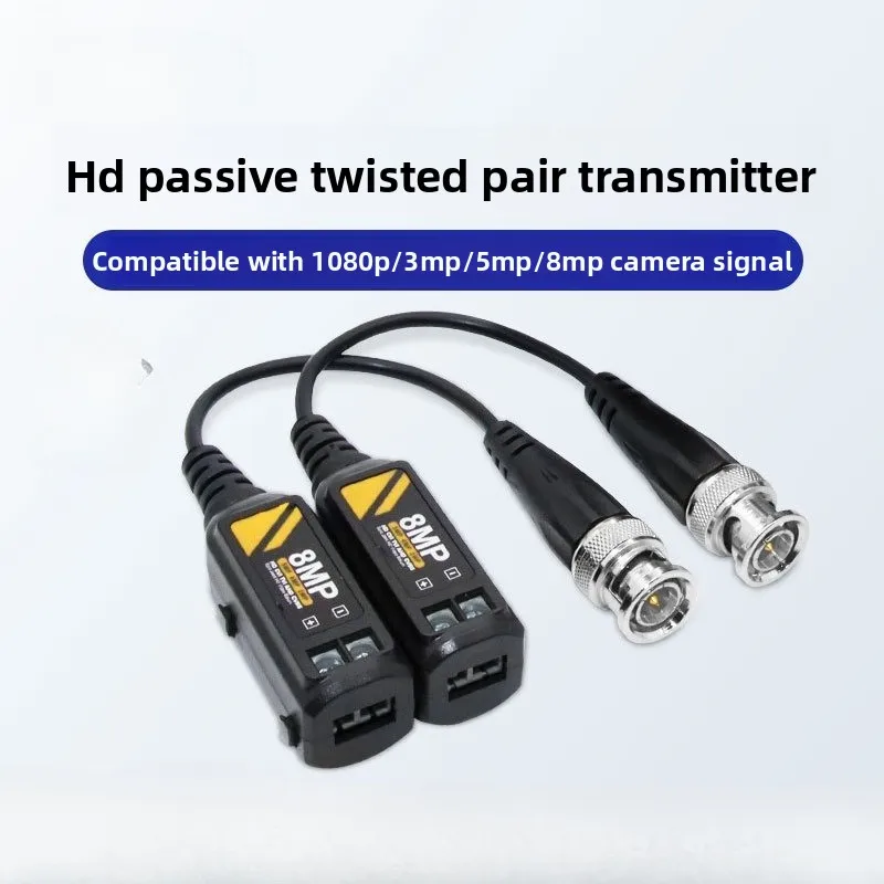 

1 пара 8MP BNC видеобалун разъем передачи витая пара передатчик кабель видеонаблюдения поддержка HD 8MP AHD/CVI/TVI камера