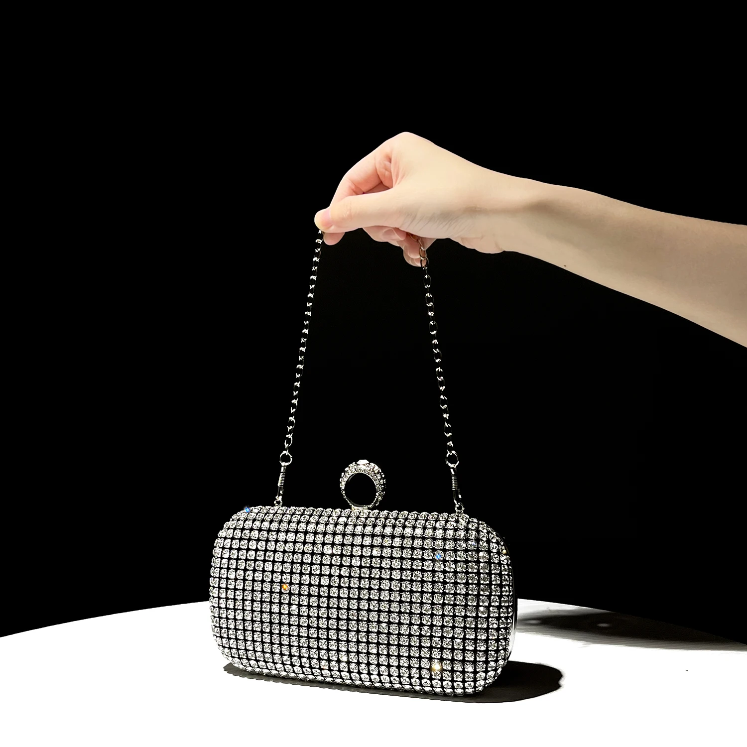 

Luxury Crystal Shiny Rhinestones Diamonds Evening Bag Women Fashion Handbag Dinner Party Clutch Purse Shoulder Crossbody Bag