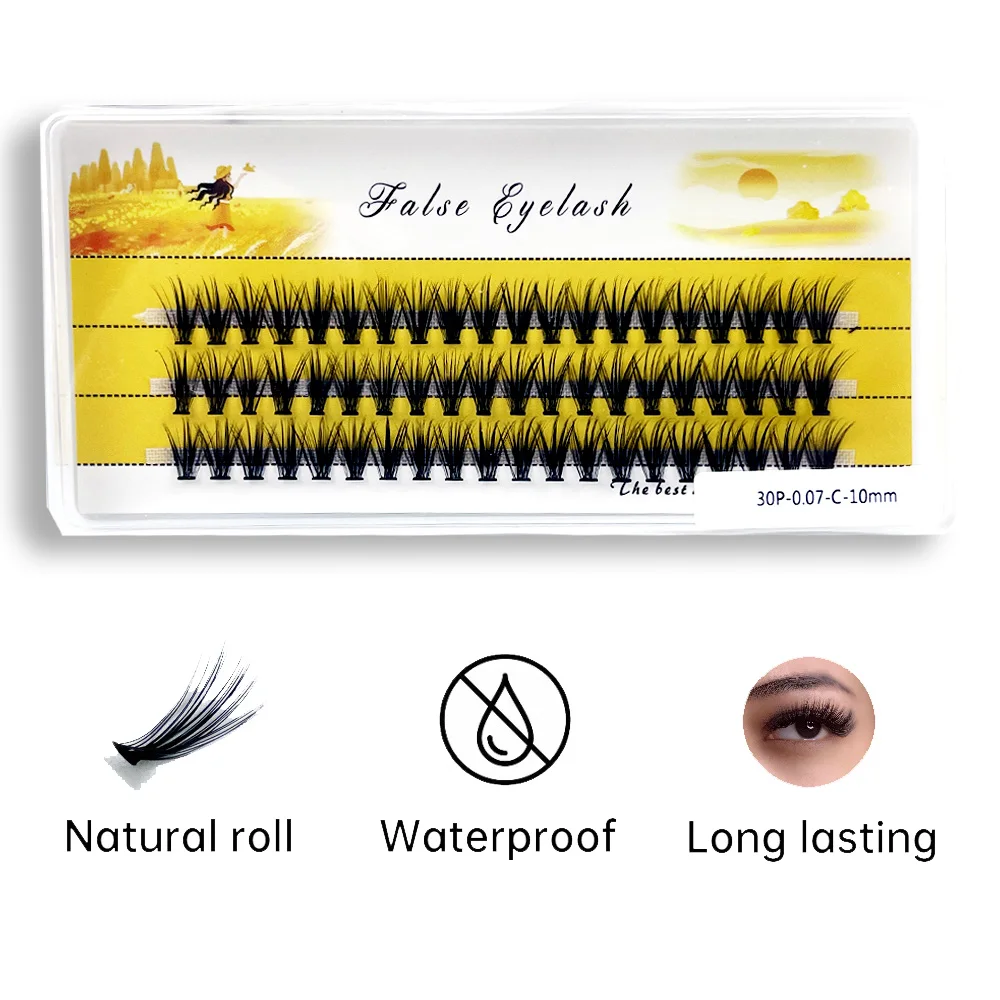 10/20/30D Cluster Eyelashes Natural Eyelash Extension 1 box/60 bunches individual Eyelash Soft Box Makeup Tool Lashes Wholesale