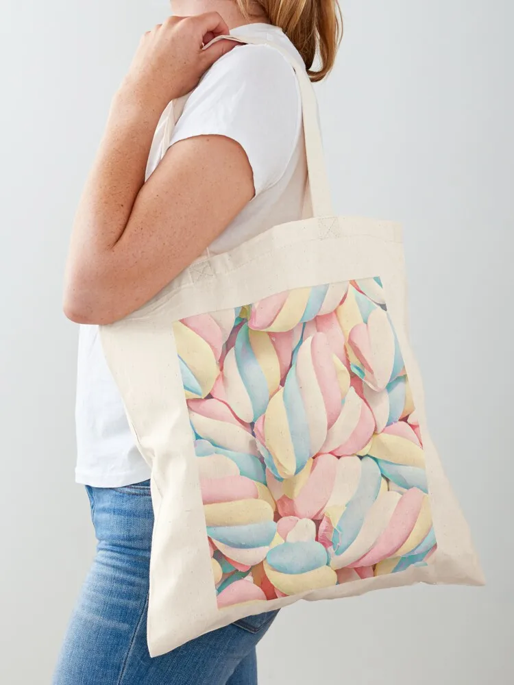 Bolsa de mano Marshmallow Flumps para mujer, bolso de hombro de lona, bolso de compras de lona