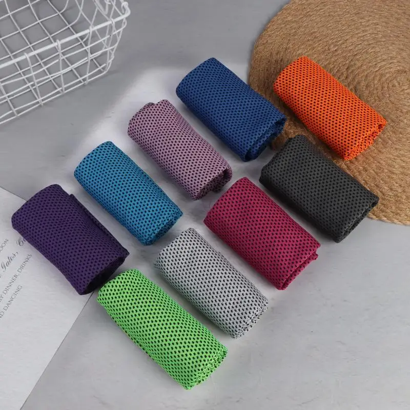 Portable Quick Dry Cooling Sports Towel Breathable Ice Towel 1Pcs with Carry Bottle for Beach Swimming Pool Side Use