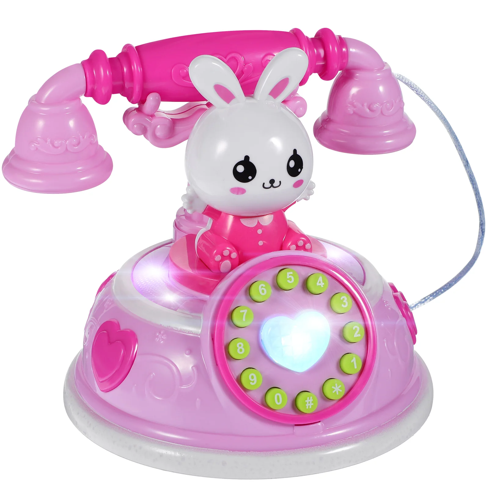 

Simulated Telephone Educational Toy Role Play Kids Toys for Girls Vintage Cartoon Child Role-playing Plastic Fake Children’s