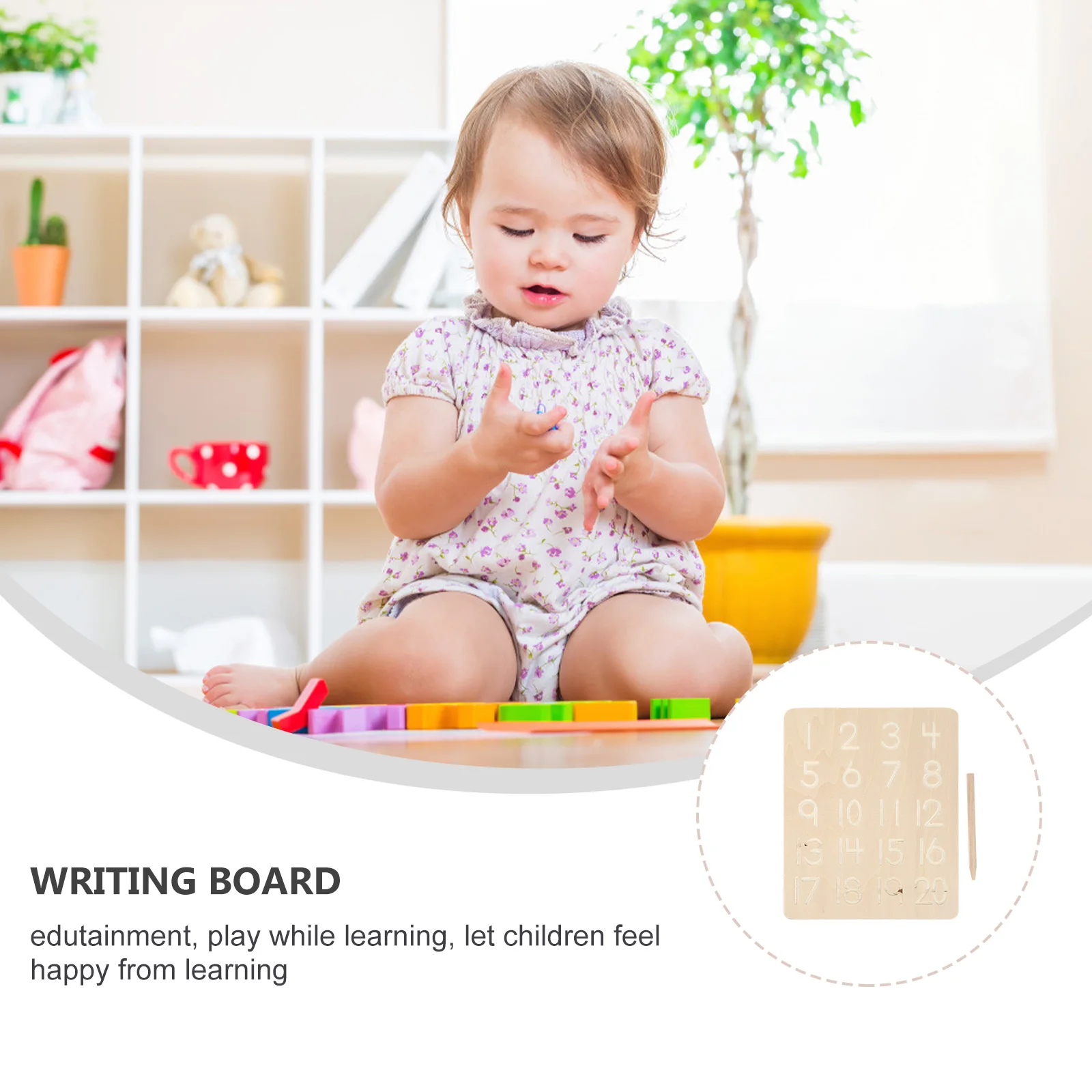 

Learning to Write Number Board Calligraphy Wooden Kids Educational Toys Preschool