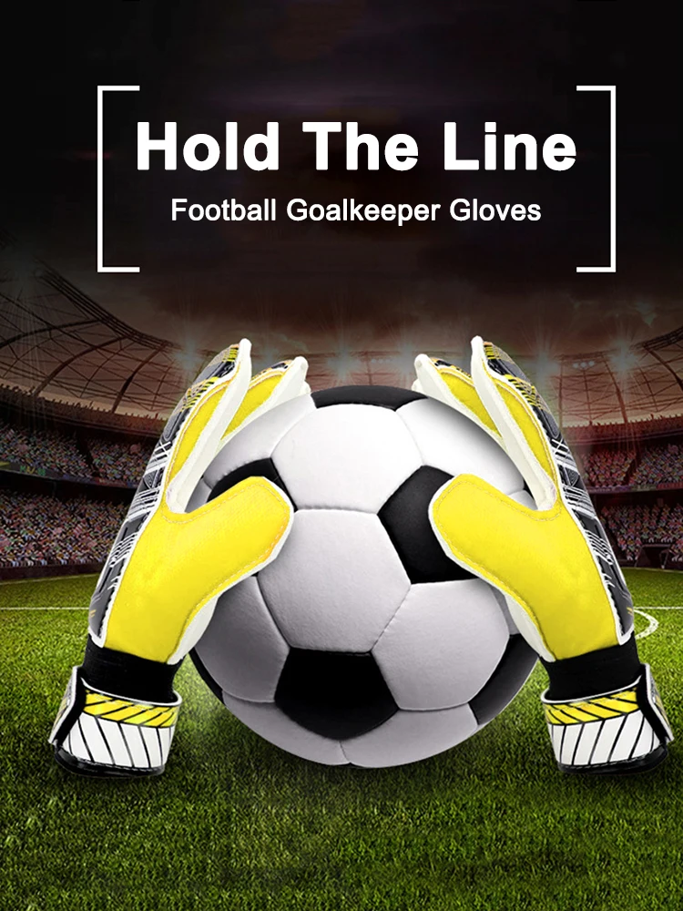 Перчатки вратаря профессиональные футбольные перчатки плотные дышащие для взрослых детей подростков защита рук на весь палец